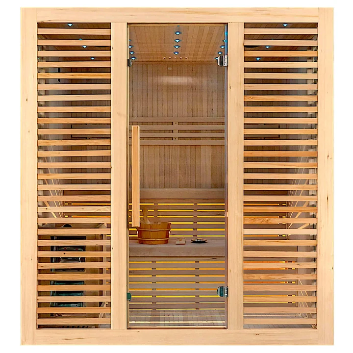 Sauna finlandese Luxe a quattro/cinque posti, vista frontale